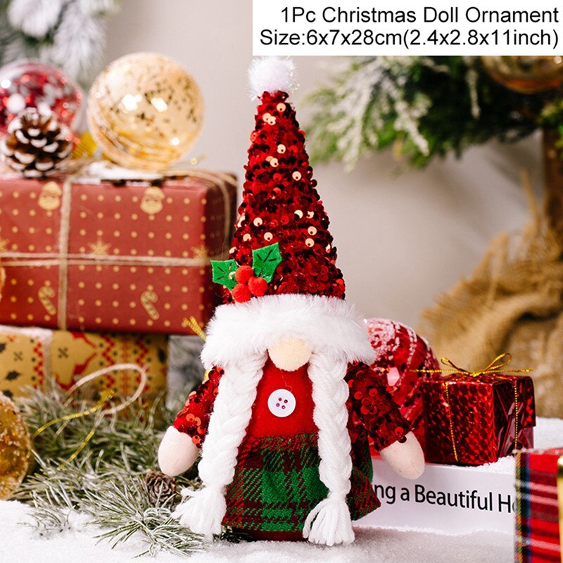 Gnome Christmas Faceless Doll Merry Christmas Decorations For Home 2023 Cristmas Ornament Xmas Navidad Natal Gifts New Year 2024 acacuss