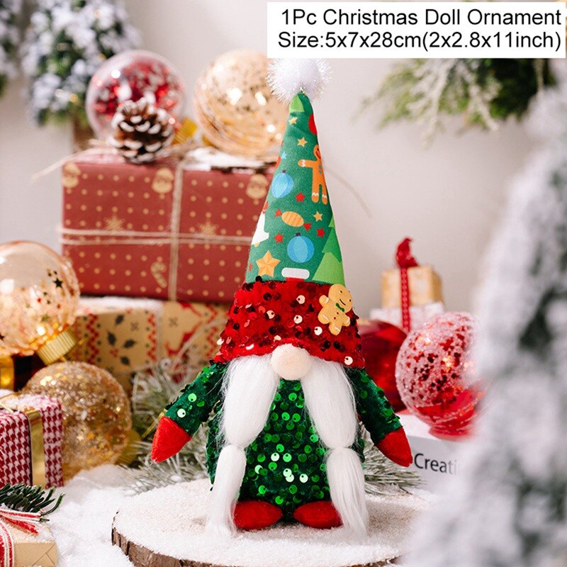 Gnome Christmas Faceless Doll Merry Christmas Decorations For Home 2023 Cristmas Ornament Xmas Navidad Natal Gifts New Year 2024 acacuss