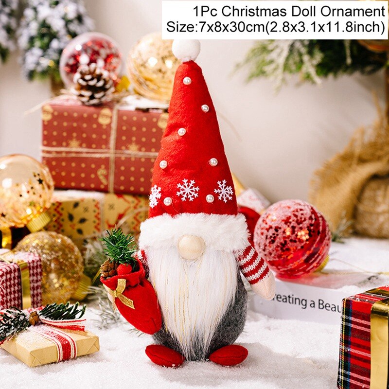 Gnome Christmas Faceless Doll Merry Christmas Decorations For Home 2023 Cristmas Ornament Xmas Navidad Natal Gifts New Year 2024 acacuss