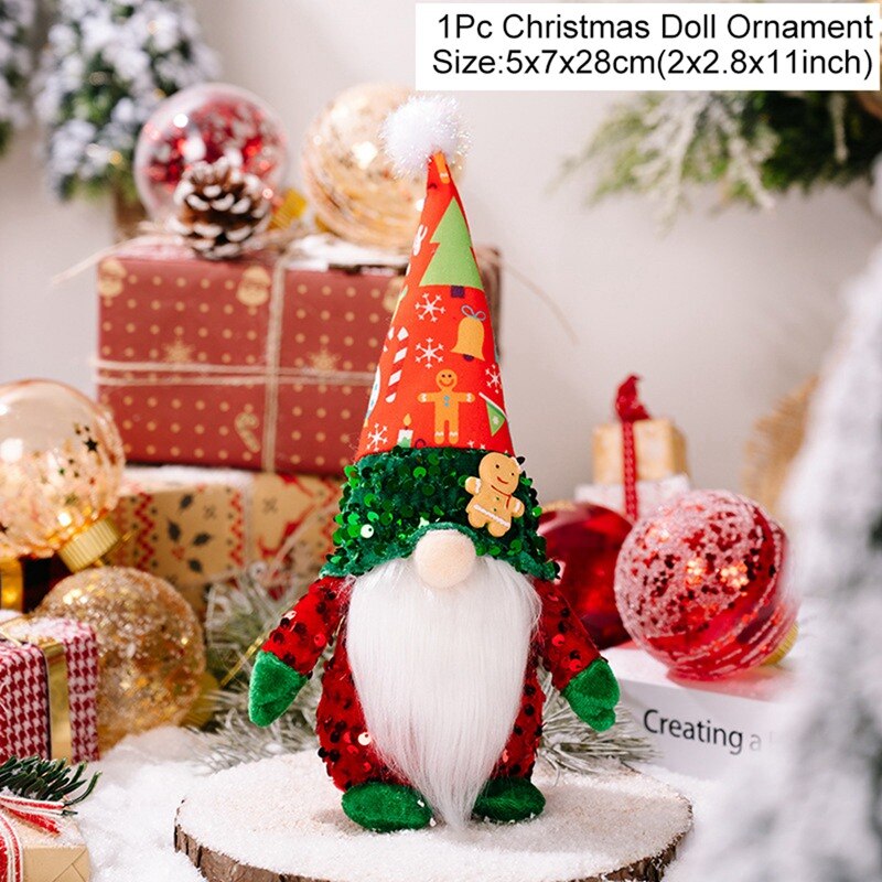Gnome Christmas Faceless Doll Merry Christmas Decorations For Home 2023 Cristmas Ornament Xmas Navidad Natal Gifts New Year 2024 acacuss