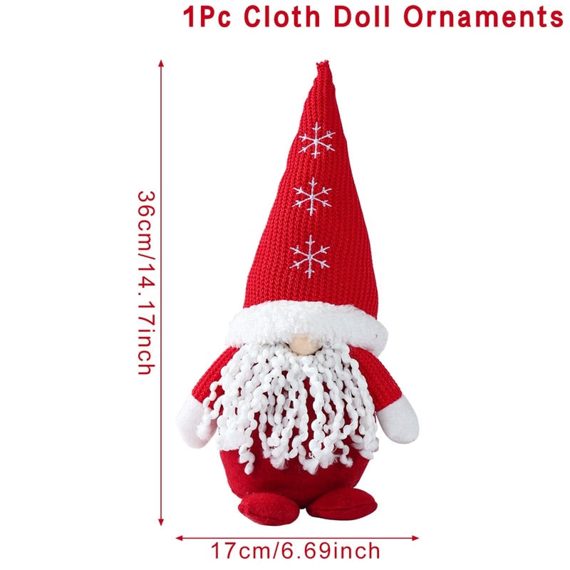 Gnome Christmas Faceless Doll Merry Christmas Decorations For Home Cristmas Ornament Xmas Navidad Natal New Year 2024 acacuss