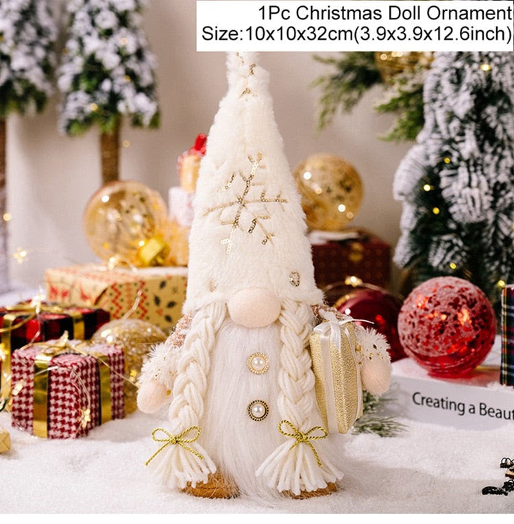 Gnome Christmas Faceless Doll Merry Christmas Decorations for Home Christmas Ornament Xmas Navidad Noel Gifts New Year 2024 acacuss