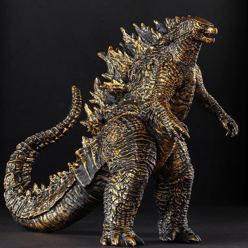 Godzilla Movie King Of The Monsters Black Gold Godzilla Action Figure Anime Model 23cm PVC Movable Joints Dinosaur Kid Gift Toys acacuss
