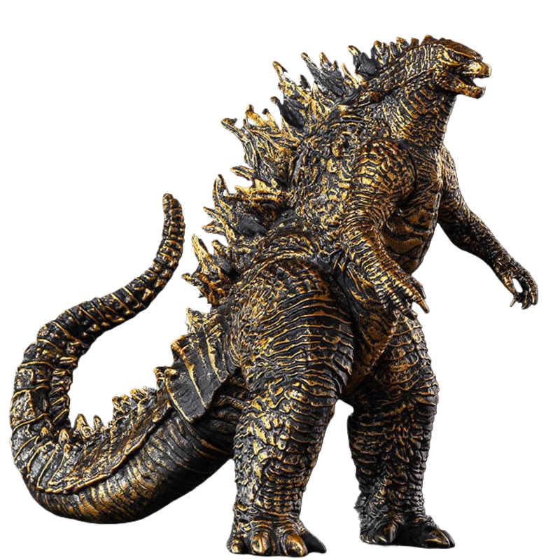 Godzilla Movie King Of The Monsters Black Gold Godzilla Action Figure Anime Model 23cm PVC Movable Joints Dinosaur Kid Gift Toys acacuss