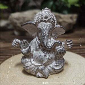 Gold Lord Ganesha Buddha Statue Elephant God Sculptures Ganesh Figurines Man-made Stone Home Garden Buddha Decoration Statues acacuss