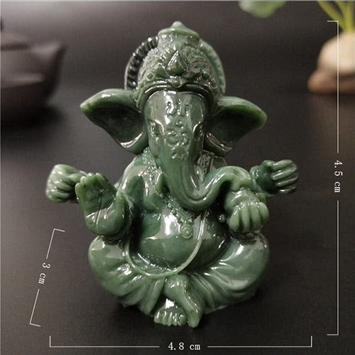 Gold Lord Ganesha Buddha Statue Elephant God Sculptures Ganesh Figurines Man-made Stone Home Garden Buddha Decoration Statues acacuss