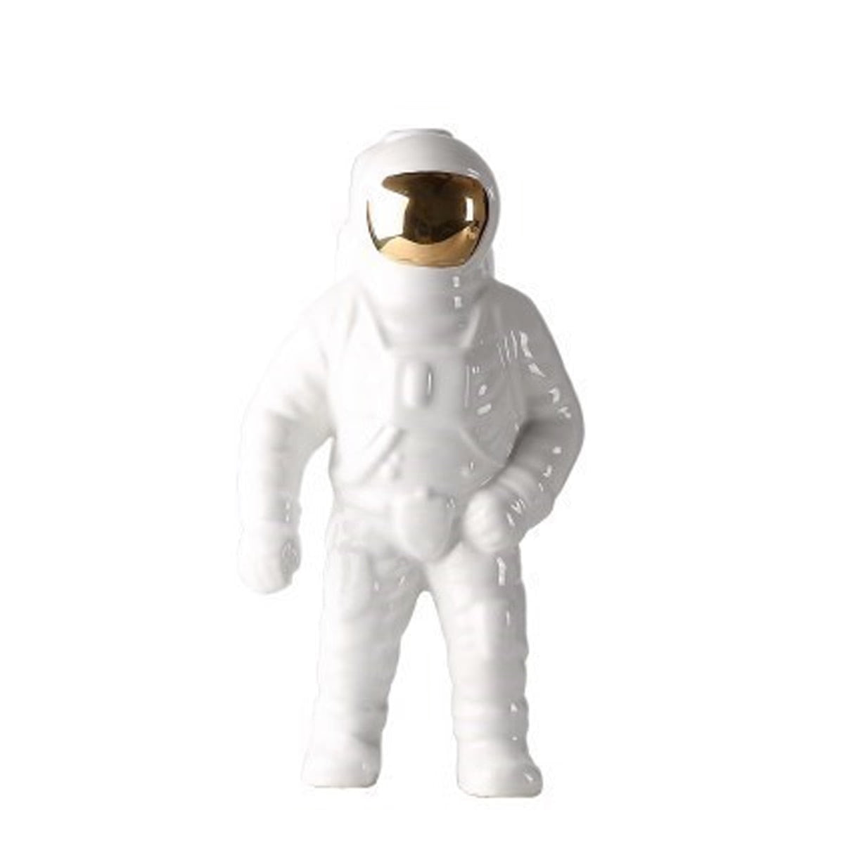 Gold Space Man Sculpture Astronaut Ceramic Vase Creative Modern Cosmonaut Model Ornament Statue Garden Tabletop Home Decoration acacuss