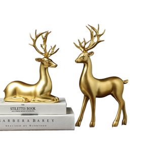 Golden Deer Animal Resin Crafts Sculpture Living Room Decoration Festival Gifts - Golden deer  Best Choice For Home Decor, Housewarming Gift - ACACUSS