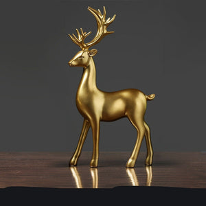 Golden Deer Animal Resin Crafts Sculpture Living Room Decoration Festival Gifts - Golden deer  Best Choice For Home Decor, Housewarming Gift - ACACUSS