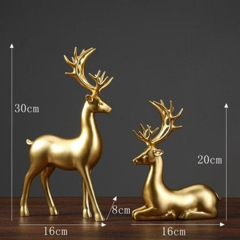 Golden Deer Animal Resin Crafts Sculpture Living Room Decoration Festival Gifts - Golden deer  Best Choice For Home Decor, Housewarming Gift - ACACUSS