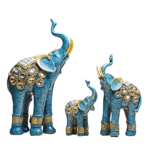 Golden Elephant Living Room Decoration Elephant Statue Resin Sculpture African Decoration Home Feng Shui Decoration Office Decor acacuss