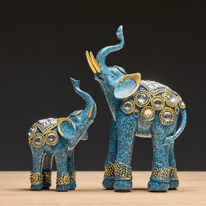 Golden Elephant Living Room Decoration Elephant Statue Resin Sculpture African Decoration Home Feng Shui Decoration Office Decor acacuss