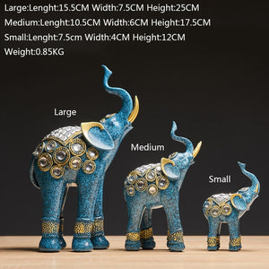 Golden Elephant Living Room Decoration Elephant Statue Resin Sculpture African Decoration Home Feng Shui Decoration Office Decor acacuss