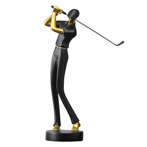 Golf Human Statue Resin Art Creative Sculpture Office Decor Accessories Modern Craft Cabinet Tabletop Figurines Home Decoration acacuss