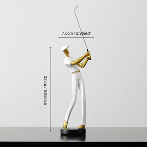 Golf Human Statue Resin Art Creative Sculpture Office Decor Accessories Modern Craft Cabinet Tabletop Figurines Home Decoration acacuss