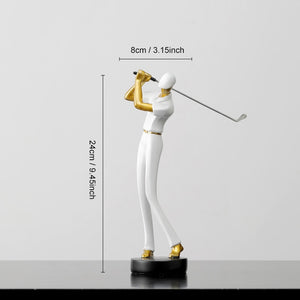 Golf Human Statue Resin Art Creative Sculpture Office Decor Accessories Modern Craft Cabinet Tabletop Figurines Home Decoration acacuss