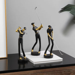 Golf Human Statue Resin Art Creative Sculpture Office Decor Accessories Modern Craft Cabinet Tabletop Figurines Home Decoration acacuss