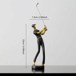 Golf Human Statue Resin Art Creative Sculpture Office Decor Accessories Modern Craft Cabinet Tabletop Figurines Home Decoration acacuss