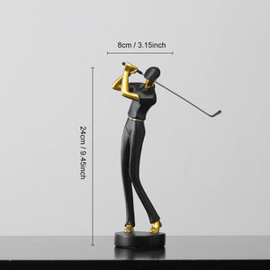 Golf Human Statue Resin Art Creative Sculpture Office Decor Accessories Modern Craft Cabinet Tabletop Figurines Home Decoration acacuss