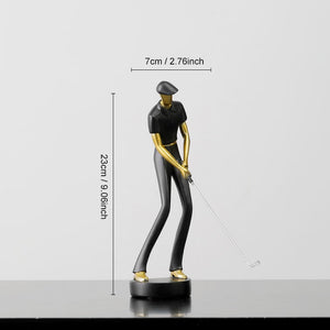 Golf Human Statue Resin Art Creative Sculpture Office Decor Accessories Modern Craft Cabinet Tabletop Figurines Home Decoration acacuss