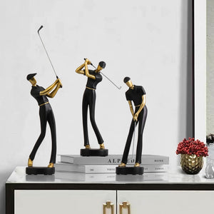 Golf Human Statue Resin Art Creative Sculpture Office Decor Accessories Modern Craft Cabinet Tabletop Figurines Home Decoration acacuss