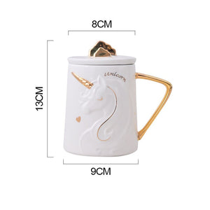 Gorgeous Relief Unicorn Coffee Mug with Mobile Phone Holder Lid Cute Water Tea Ceramic Milk Breakfast Cup Creative Gift acacuss