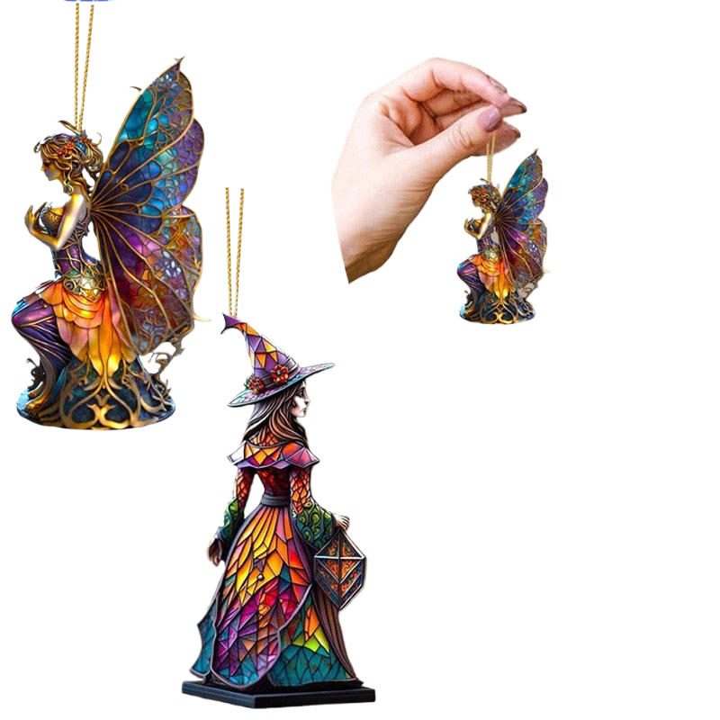 Gorgeous Witch Car Hangings Halloween Christmas Tree Hangings Home Decoration Doll DIY Pendant Ornaments Halloween Figurine acacuss