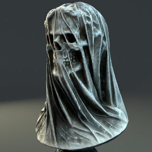 Gothic Style Veil Death Skull Home Decoration Desktop Resin Statues Crafts статуэтки из дерева Terror Props Halloween Decor acacuss