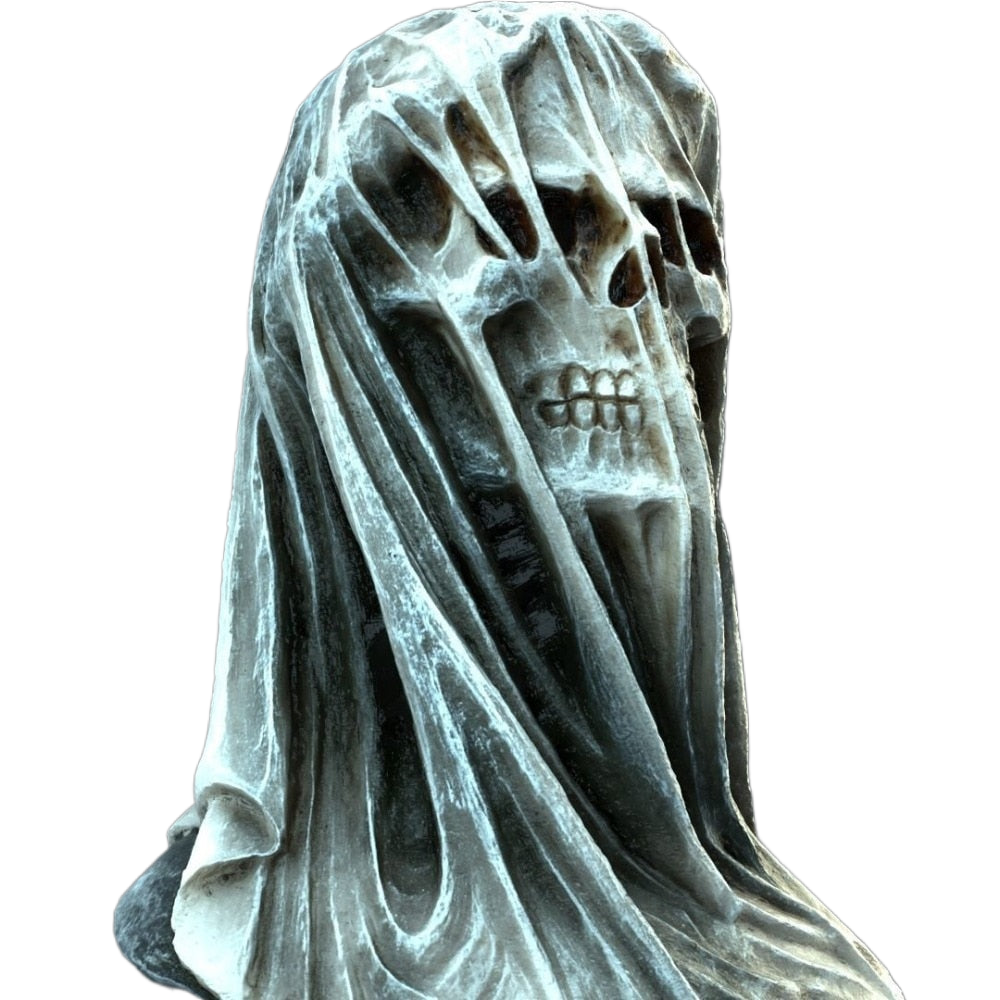Gothic Style Veil Death Skull Home Decoration Desktop Resin Statues Crafts статуэтки из дерева Terror Props Halloween Decor acacuss