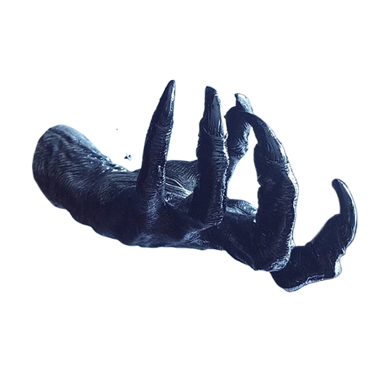 Gothic Witch's Hand Statues Creative Resin Ornament Aesthetic Wall Keys Hanging Rack Bag Hangers Wall Art Sculptures Home Decor acacuss