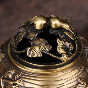 Gourd Rattan Stove Copper Incense Burner Copper Metal Crafts Incense Burner Creative Handicraft Ornaments Copper Incense Burner acacuss