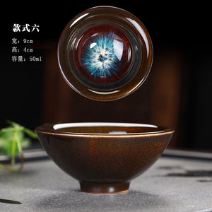 Great Yuteki Tenmoku Tea Cup Recreate Ancient Song Dynasty's Technology Ceramic Tea Bowl/JIANZHAN acacuss