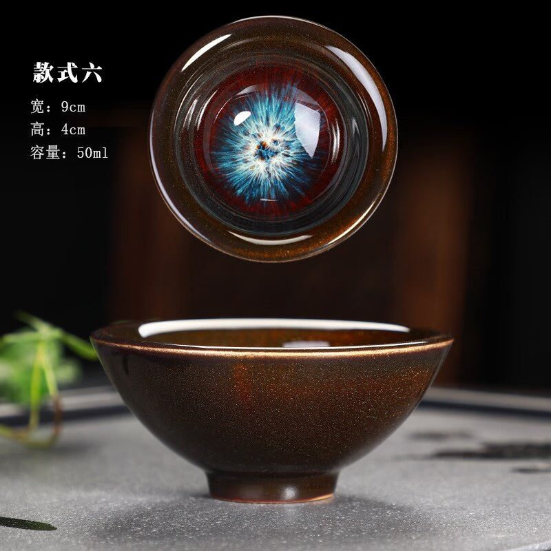 Great Yuteki Tenmoku Tea Cup Recreate Ancient Song Dynasty's Technology Ceramic Tea Bowl/JIANZHAN acacuss