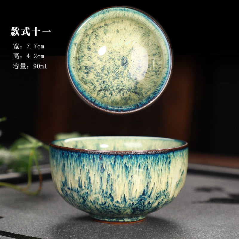 Great Yuteki Tenmoku Tea Cup Recreate Ancient Song Dynasty's Technology Ceramic Tea Bowl/JIANZHAN acacuss
