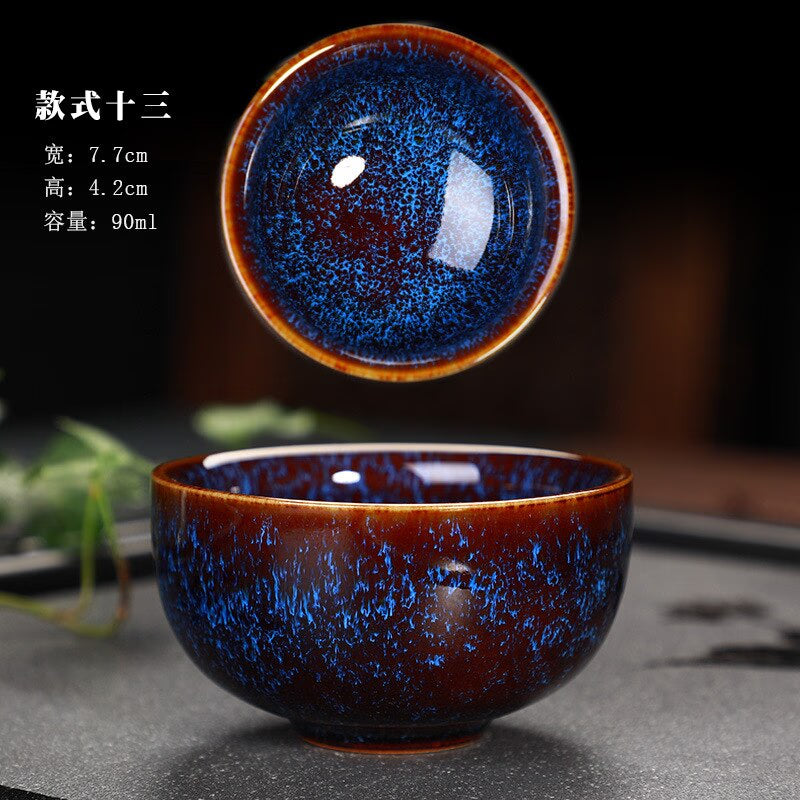 Great Yuteki Tenmoku Tea Cup Recreate Ancient Song Dynasty's Technology Ceramic Tea Bowl/JIANZHAN acacuss