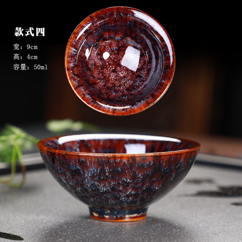 Great Yuteki Tenmoku Tea Cup Recreate Ancient Song Dynasty's Technology Ceramic Tea Bowl/JIANZHAN acacuss