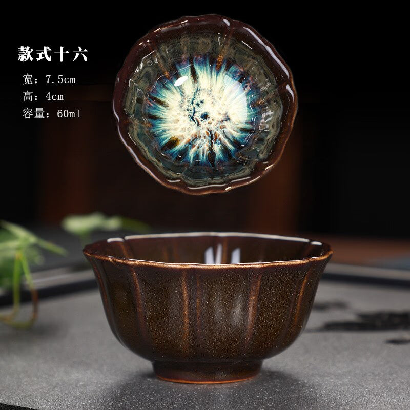 Great Yuteki Tenmoku Tea Cup Recreate Ancient Song Dynasty's Technology Ceramic Tea Bowl/JIANZHAN acacuss