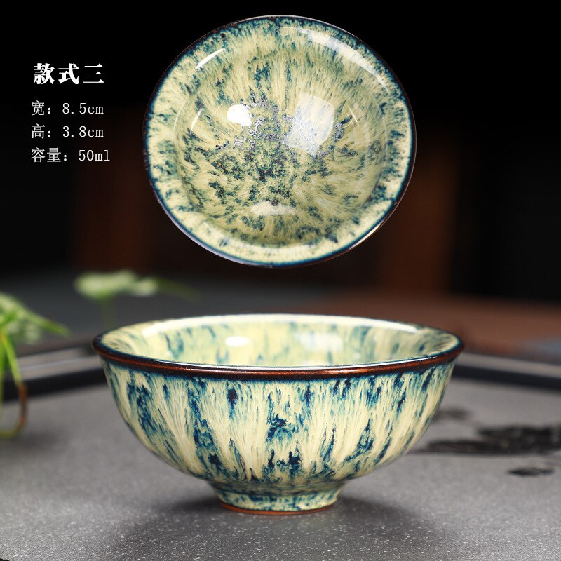 Great Yuteki Tenmoku Tea Cup Recreate Ancient Song Dynasty's Technology Ceramic Tea Bowl/JIANZHAN acacuss