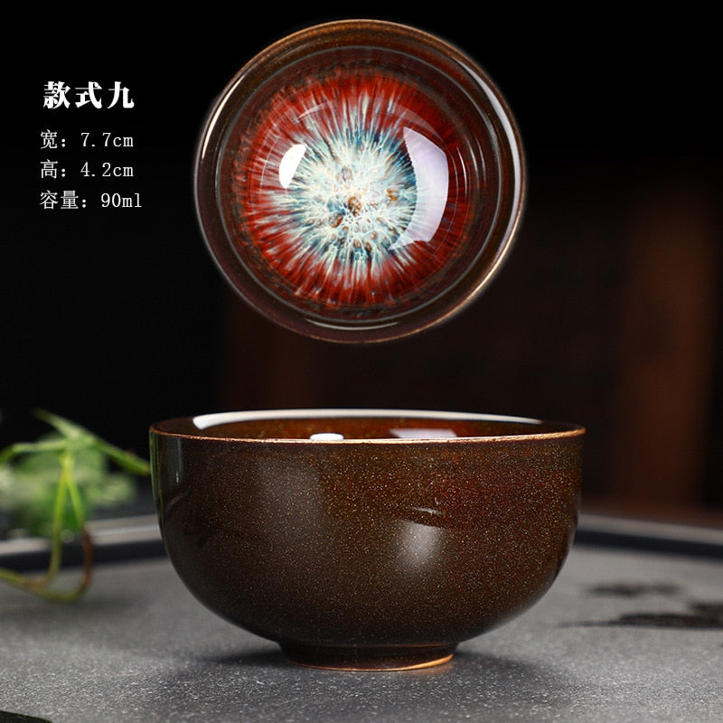 Great Yuteki Tenmoku Tea Cup Recreate Ancient Song Dynasty's Technology Ceramic Tea Bowl/JIANZHAN acacuss