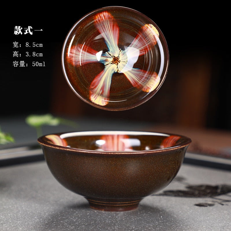 Great Yuteki Tenmoku Tea Cup Recreate Ancient Song Dynasty's Technology Ceramic Tea Bowl/JIANZHAN acacuss