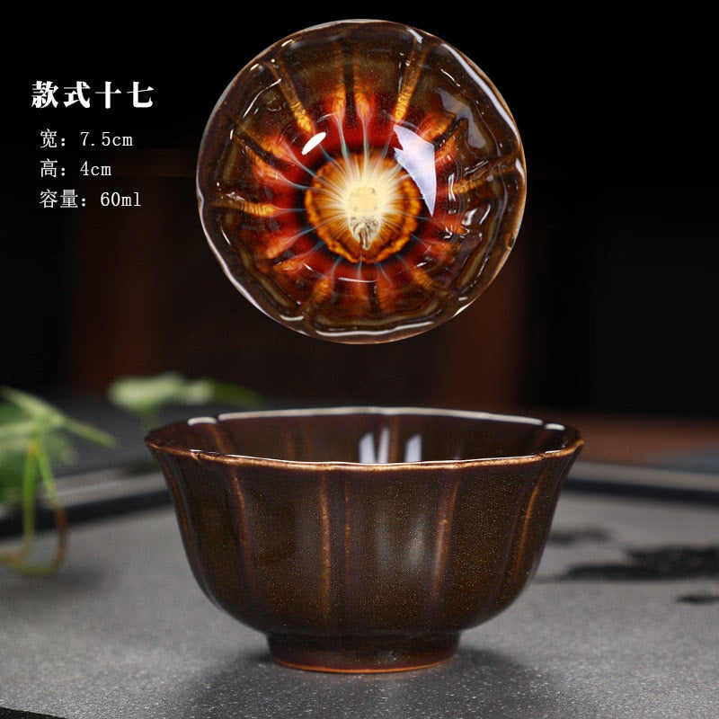Great Yuteki Tenmoku Tea Cup Recreate Ancient Song Dynasty's Technology Ceramic Tea Bowl/JIANZHAN acacuss