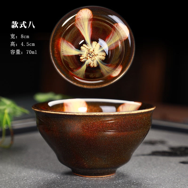 Great Yuteki Tenmoku Tea Cup Recreate Ancient Song Dynasty's Technology Ceramic Tea Bowl/JIANZHAN acacuss