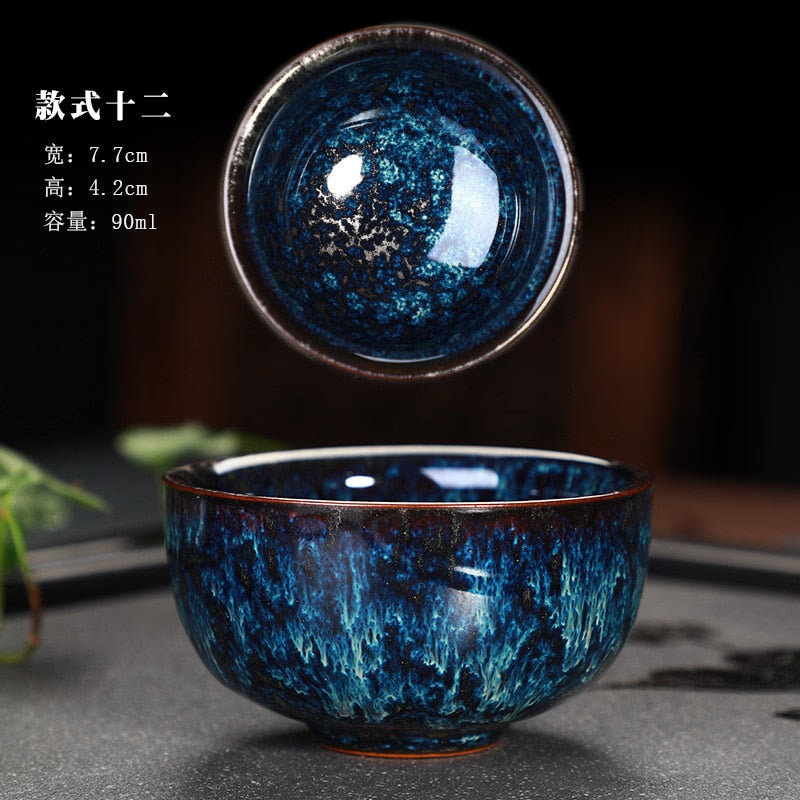 Great Yuteki Tenmoku Tea Cup Recreate Ancient Song Dynasty's Technology Ceramic Tea Bowl/JIANZHAN acacuss
