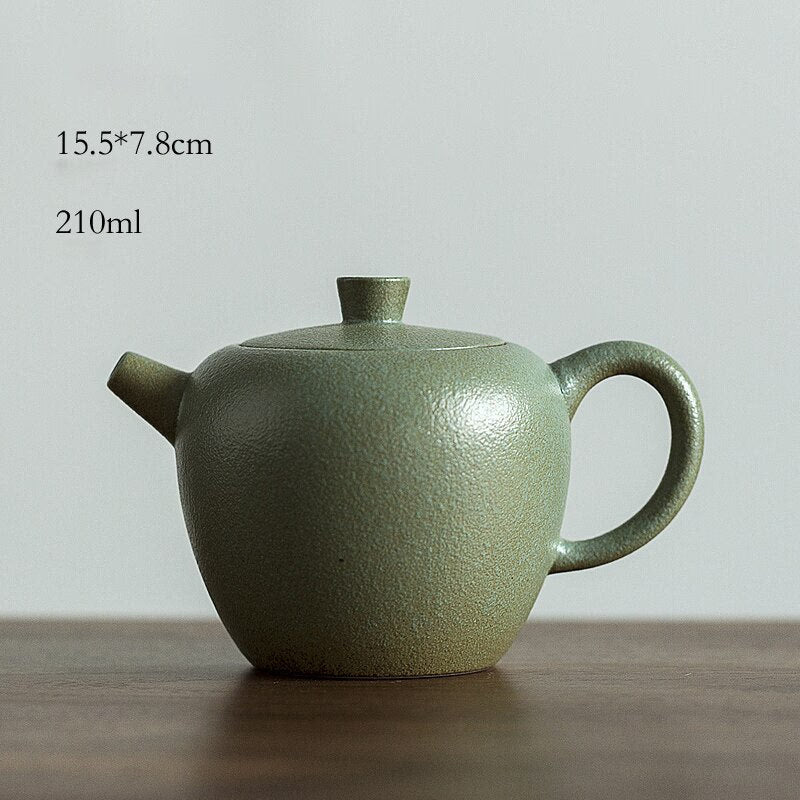 Green ceramic kyusu teapots kettles vintage chinese kung fu tea pot drinkware acacuss