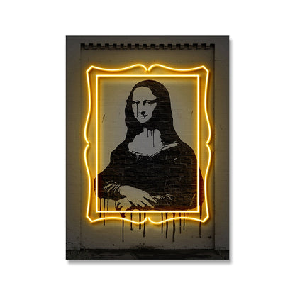 Neon Graffiti Kunst Schöpfung Poster Druck Monalisa Boombox Street Art Leinwand Malerei Ballon Hund Wand Bilder Gaming Room Decor 