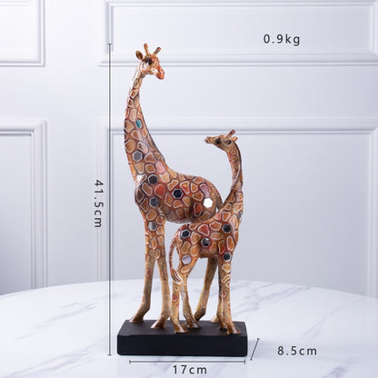 [ MGT] Retro colore giraffa animale modello decorativo statua moderno stile minimalista casa living decorazione artigianato regali