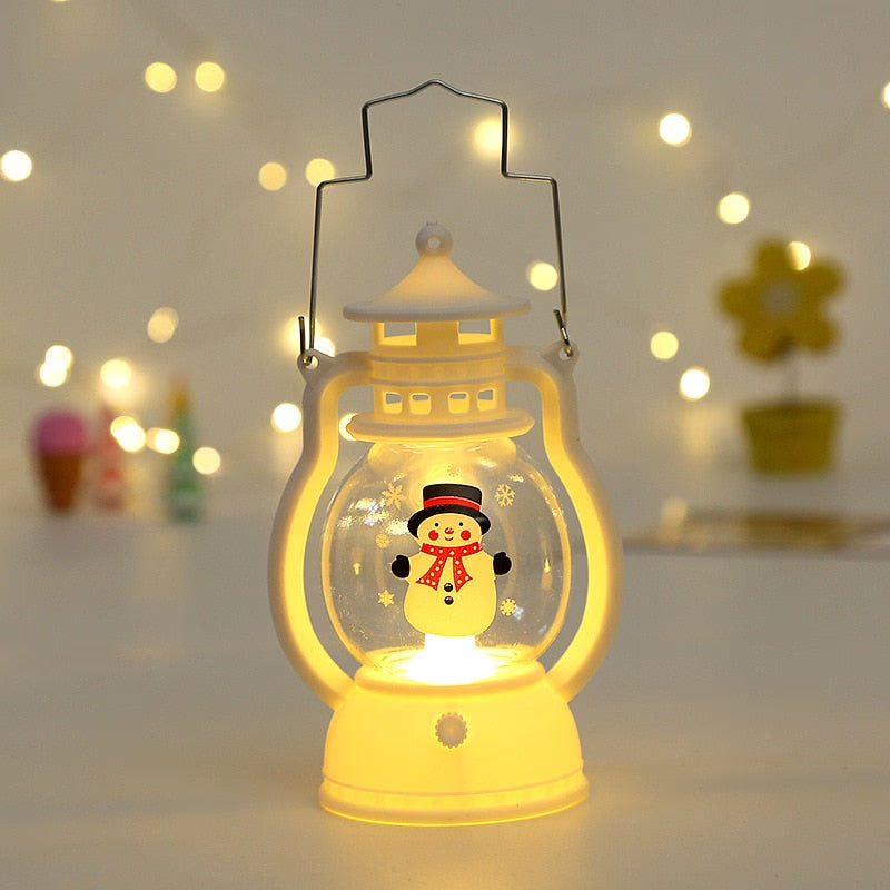 HZZKZZ Christmas Ornaments LED Lantern Light Santa Claus Merry Christmas Decorations for Home 2023 Xmas Navidad Noel Gift acacuss