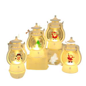 HZZKZZ Christmas Ornaments LED Lantern Light Santa Claus Merry Christmas Decorations for Home 2023 Xmas Navidad Noel Gift acacuss