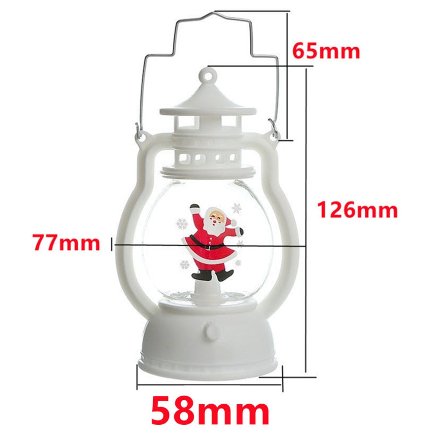 HZZKZZ Christmas Ornaments LED Lantern Light Santa Claus Merry Christmas Decorations for Home 2023 Xmas Navidad Noel Gift acacuss