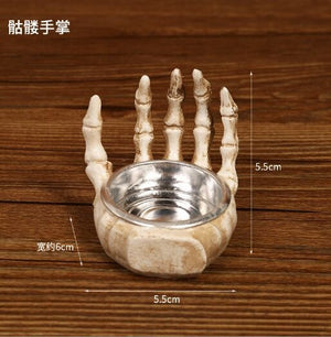 Halloween Candle Holder Skull Resin Ornament Ghost Festival Desktop Porch Decoration Gift Home Decor acacuss